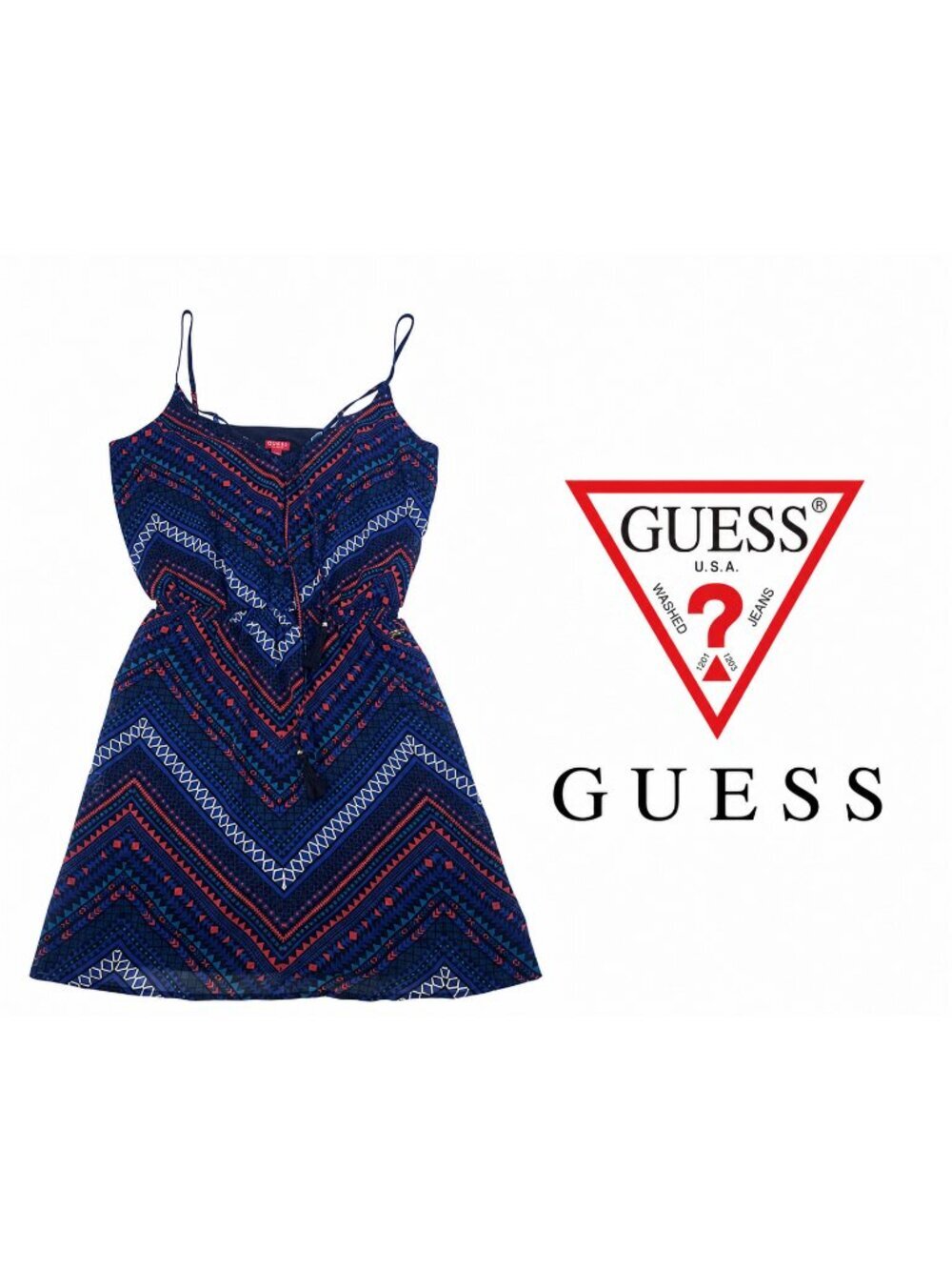 GUESS  Boho Chevron Print Dress ~ XS